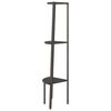 vidaXL 3-Tier Corner Shelf Black 45.5x31.5x120 cm