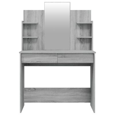 vidaXL Dressing Table Set Grey Sonoma 96x40x142 cm