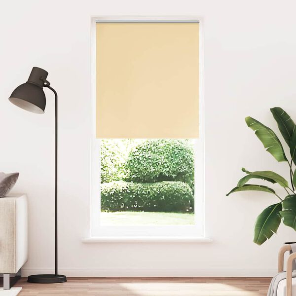vidaXL Roller blind blackout 84.4x230 cm Fabric Width 80 cm beige