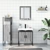 vidaXL 3 Piece Bathroom Cabinet Set Grey Sonoma Engineered Wood