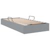 vidaXL Storage Bed with Mattress Light Grey 90 x 190 cm Fabric