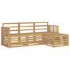 vidaXL Outdoor Sofa Set 4 pcs White Solid Acacia Wood