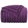 vidaXL Throw Blanket Purple 270 x 240 cm Fleece