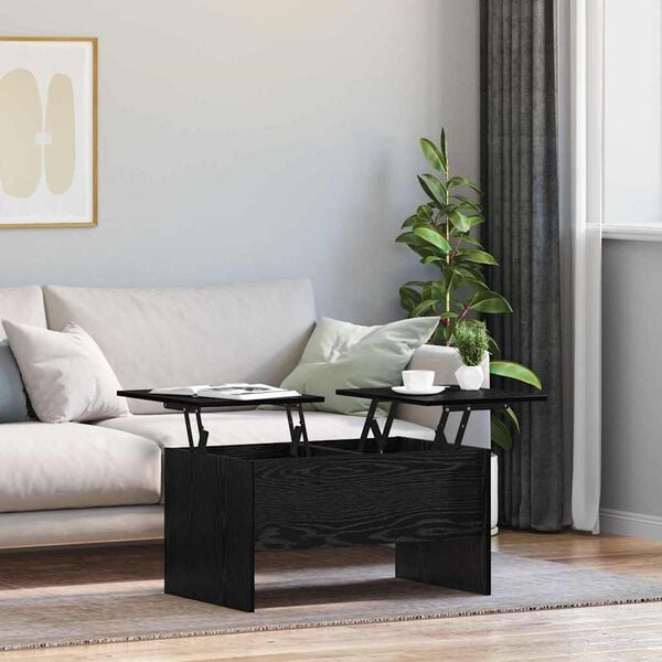 vidaXL Coffee Table Black Oak 102 x 50.5 x 46.5 cm Engineered Wood