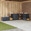 vidaXL Kitchen Storage with Shelf Anthracite 60 x 50 x 92 cm Steel