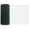 vidaXL Fence with Posts Green 0.4 x 50 m Steel