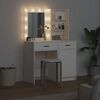 vidaXL Dressing Table Set with Drawer 2 pcs White Engineered Wood