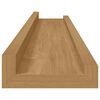vidaXL Wall Shelf with Shelf 4 pcs Brown 60 x 9 x 3 cm Engineered Wood