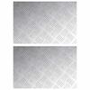 vidaXL Stair Tread Rectangular 2 pcs Silver 60 x 40 cm Aluminium