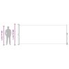 vidaXL Patio Retractable Side Awning 200x500 cm Grey