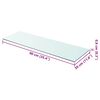 vidaXL Shelves 2 pcs Panel Glass Clear 90x30 cm