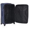 vidaXL 3 Piece Soft Case Trolley Set Navy Blue