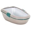 vidaXL Cat Litter Box Brown and White 69,5x47x26 cm PP
