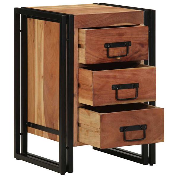 vidaXL Bedside Cabinet Brown 40 x 40 x 59 cm Solid Acacia Wood