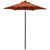 vidaXL Garden Parasol with LED Lights Terracotta 200x211 cm Aluminium