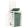 vidaXL Wheelie Bin Storage White 84x90x128.5 cm Solid Wood Pine