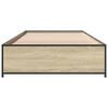 vidaXL Bed Frame without Mattress Sonoma Oak 75x190 cm Small Single
