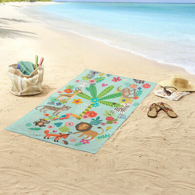 Good Morning Beach Towel HAPPY 75x150 cm Multicolour