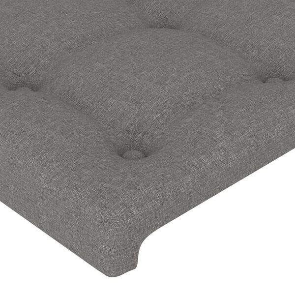 vidaXL Headboard Dark Grey 100x5x78/88 cm Fabric