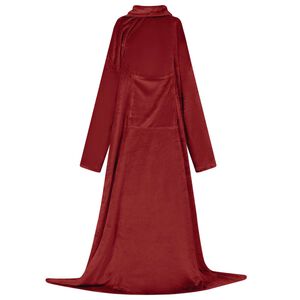 vidaXL Blanket Hoodie Bordeaux Red F Flannel