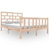 vidaXL Bed Frame without Mattress Solid Wood 140x200 cm (810082+814194)