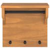 vidaXL Wall-mounted Coat Rack SANDNES 43x30x42 cm Solid Wood Pine