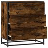 vidaXL Sideboard Smoked Oak 68x35x76 cm Engineered Wood and Metal