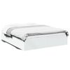 vidaXL Bed Frame without Mattress White 150x200 cm King Size