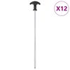 vidaXL Tent Pegs 12 pcs 30 cm &Oslash;7 mm Galvanised Steel
