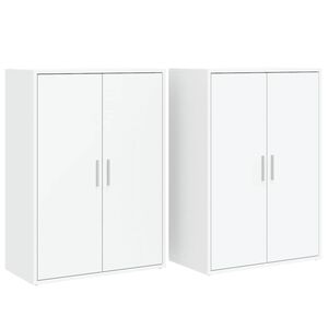 vidaXL Sideboards 2 pcs White 60x31x84 cm Engineered Wood