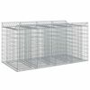 vidaXL Gabion Raised Bed 2 pcs Silver