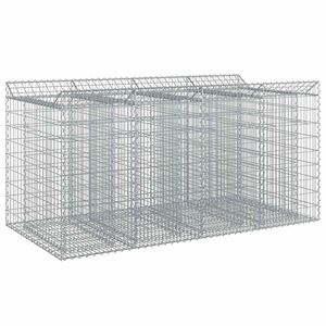 vidaXL Gabion Raised Bed 2 pcs Silver