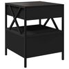 vidaXL Coffee Table with Infinity LED Black 40x40x51 cm