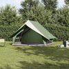 vidaXL Family Tent with Roof Green and White 256 x 256 x 185 cm