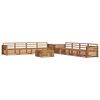 vidaXL Outdoor Sofa Set 9 pcs Natural Solid Acacia Wood