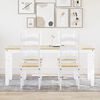 vidaXL 5 Piece Dining Set Panama White Solid Wood Pine