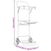 vidaXL Saddle Trolley Foldable Black Steel