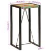 vidaXL Bar Table 60x55x110 cm Solid Wood Reclaimed