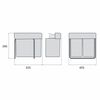eyckhaus Selective Rolling Waste Collector Rectangular 2x15 L Grey