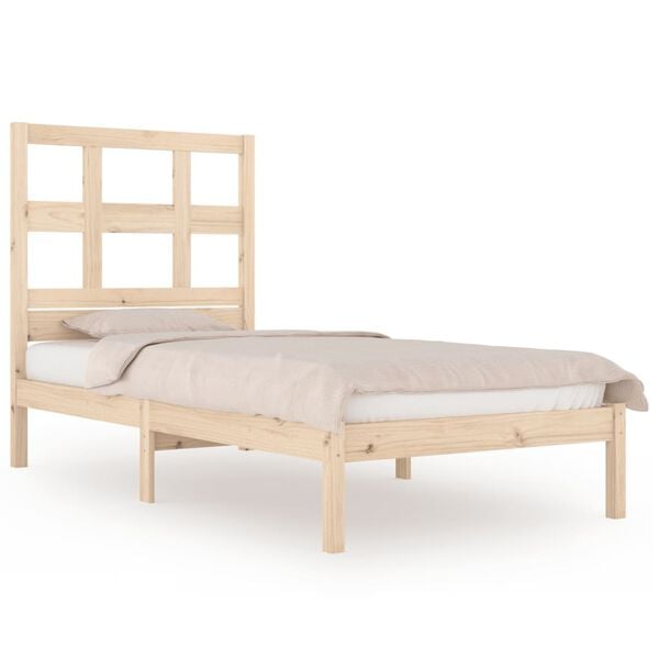 vidaXL Bed Frame without Mattress 90x190 cm Single Solid Wood Pine