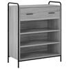 vidaXL Shoe Cabinet 76 x 36.5 x 93 cm Engineered Wood Grey Sonoma