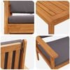 vidaXL Garden Sofa Set 5 pcs Brown 75 x 45 x 38cm Solid Acacia wood