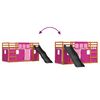 vidaXL Bunk Bed without Mattress with Slide and Curtains Pink 90x200 cm