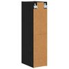 vidaXL Hanging Cabinet Black Oak 20 x 29.5 x 80 cm Engineered Wood