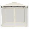 vidaXL Gazebo with Mesh Walls Cream 2.93x2.93 m Steel