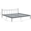 vidaXL Bed Frame without Mattress Grey Metal 200x200 cm
