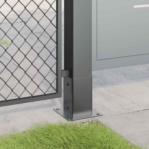 vidaXL Post Bases Square 4 pcs Anthracite 81x81 mm Powder-coated Steel
