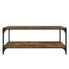 vidaXL TV Cabinet Smoked Oak 100x33x41 cm Engineered Wood and Steel