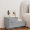 vidaXL Bedside Cabinet with LED Lights Grey Sonoma 70x36x40.5 cm