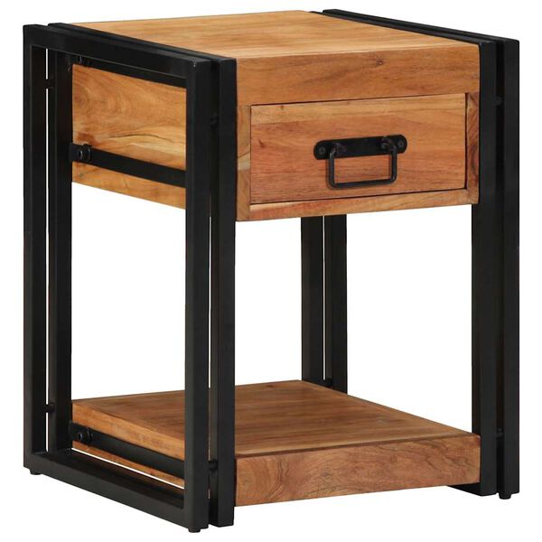 vidaXL Bedside Cabinet 2 pcs Brown 40 x 40 x 50 cm Solid acacia wood